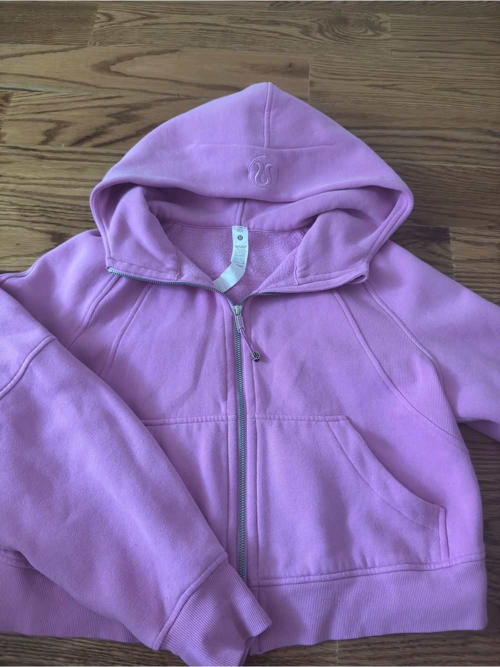 Lululemon Purple Scuba Full-Zip Cropped Hoodie